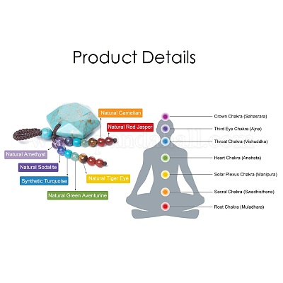 Чакра подвесной орнамент HJEW-K032-05G-1