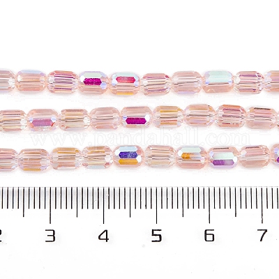 Стеклянные бусины с гальваническим покрытием  EGLA-D031-01Y-1