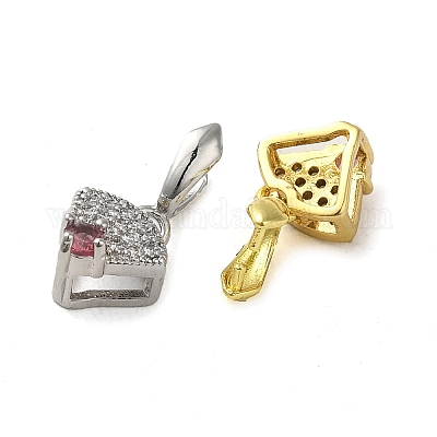 Покрытие стойки латунь микро паве прозрачный кубический цирконий ледоруб щепотка поручни KK-K340-20-1