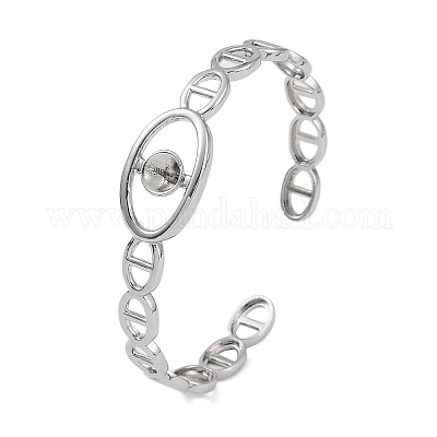 Изготовление браслета-манжеты с открытыми манжетами из латуни Mariner Link KK-U020-20P-1