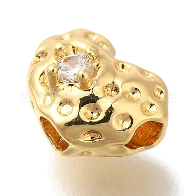 Латунные микро проложить кубического циркония бусы KK-K388-75G-1