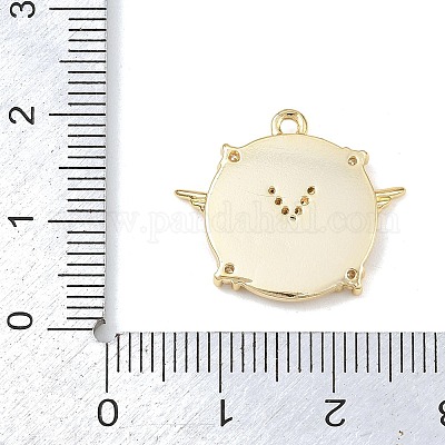 Латунные микропаве прозрачные подвески с фианитом KK-G545-02G-1