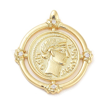 Покрытие стойки латунь микропаве прозрачные подвески из кубического циркония KK-Z064-21G-1