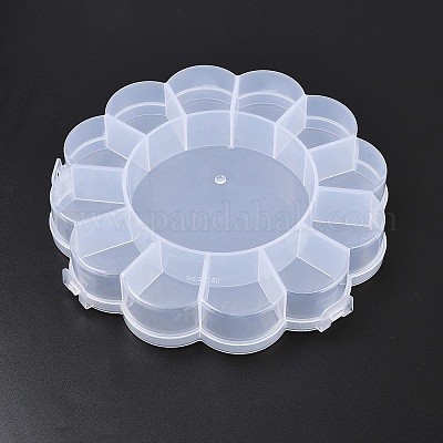 (распродажа бракованных: поцарапанные) контейнеры для хранения цветочных бусин из пластика CON-XCP0002-65-1