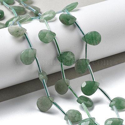 Естественный зеленый авантюрин бисер нитей G-K382-C08-01-1