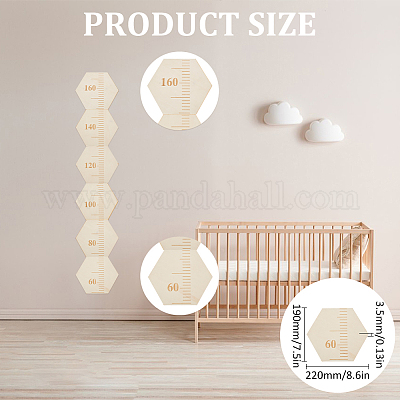 Шестигранные деревянные линейки для измерения диаграммы роста TOOL-WH0136-124A-1