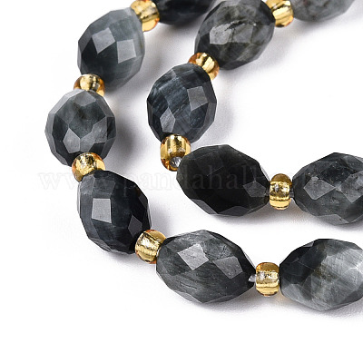 Натуральный орлиный глаз бусы&nbsp;G-N342-35-8x6-03-1