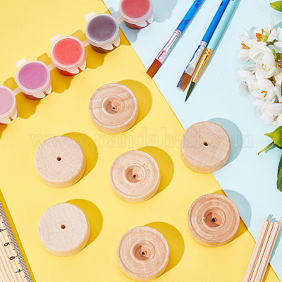 36 шт. незаконченные деревянные колеса игрушки AJEW-DR0001-53-1