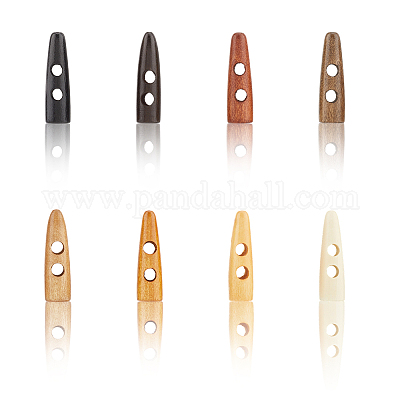 48 шт. 8-х цветные деревянные пуговицы с 2 отверстиями WOOD-GF0002-35A-1