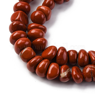 Нити натуральных бусин из красного язепера G-RM250109-B5-1