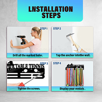 Железная вешалка для медалей ODIS-WH0021-958-1