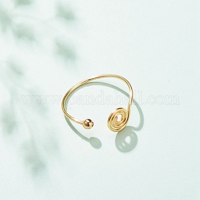 Кольцо-манжета с открытой манжетой из медной проволоки для женщин RJEW-JR00479-05-1