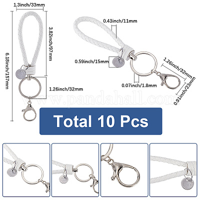 10шт брелок из искусственной кожи KEYC-SC0001-35A-1