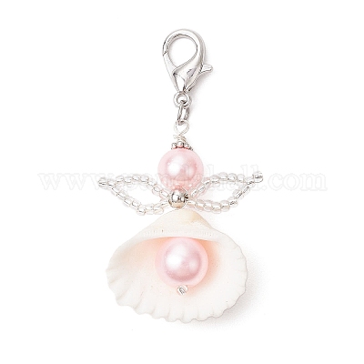 Подвеска в виде ракушки-ангела HJEW-MZ00246-01-1
