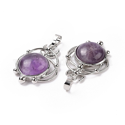 Подвески из натурального аметиста  G-P496-05P-20-1