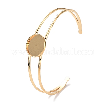 Ионное покрытие (ip) 304 нержавеющая сталь браслеты установка изготовление BJEW-B090-03B-G-1