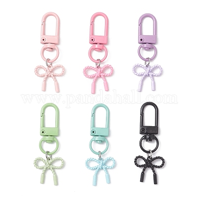 6 шт. подвеска-бантик из сплава с напылением HJEW-JM04239-1