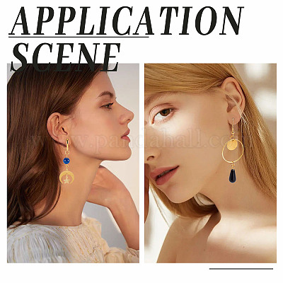 Набор для самостоятельного изготовления сережек в виде луны и звезды DIY-AR0002-58-1