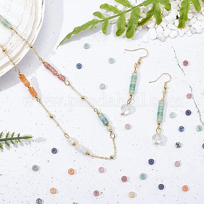 160шт 8 стиля бусины из натуральных смешанных драгоценных камней G-NB0002-68-1