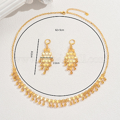 Комплекты из ожерелья и серег с кисточками в этническом ретро-стиле для женского банкета FC6404-1