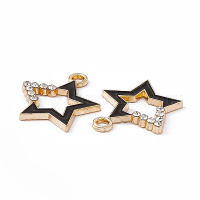 Подвески из сплава и страза PALLOY-P287-09G-02-1