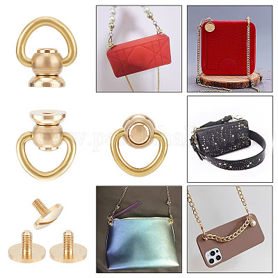 6 шт. латунные заклепки с d-образным кольцом и поворотным шаровым штифтом на 360 градуса KK-GF0001-13-1