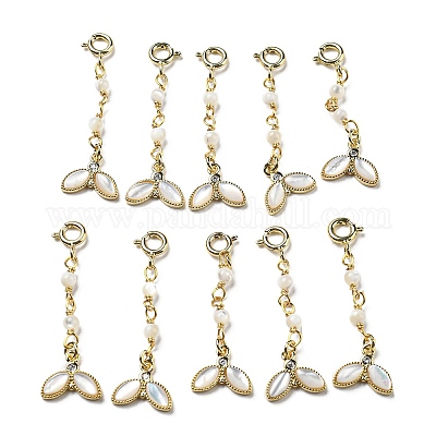 Подвески из натуральной белой ракушки из перламутра SSHEL-R050-02G-1