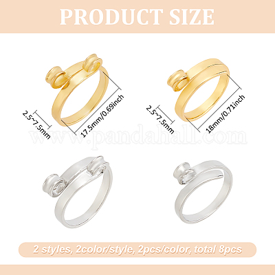 8 шт. 4-х стильные литые держатели для пальцев направляющих нитей RJEW-BC0001-24-1