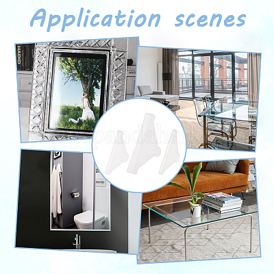 48шт 3-х стилистический пластиковый уголок-протектор для стеклянного листа FIND-OC0003-03-1