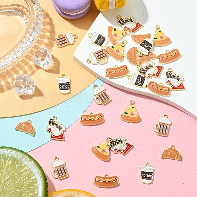 30шт 6 стиля подвески из сплава с эмалью ENAM-YW0005-53-1