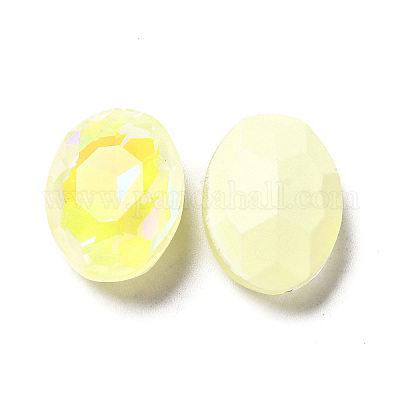 Стеклянные кабошоны со стразами в флуоресцентном стиле мокко GGLA-M005-01B-226MK-1