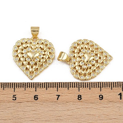 Латунные микропаве прозрачные подвески с фианитом ZIRC-I367-13G-12-1