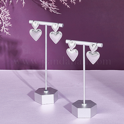 2 пара сережек-гвоздиков из нержавеющей стали EJEW-UN0002-53P-1