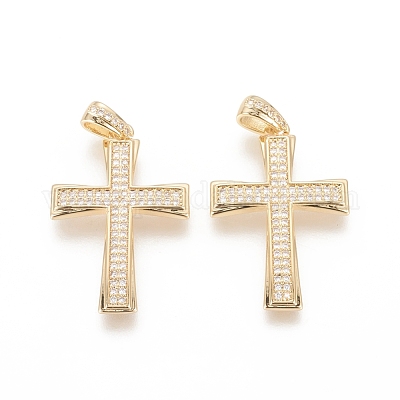 Латунные микро проложить кубического циркония подвески ZIRC-F112-01G-1