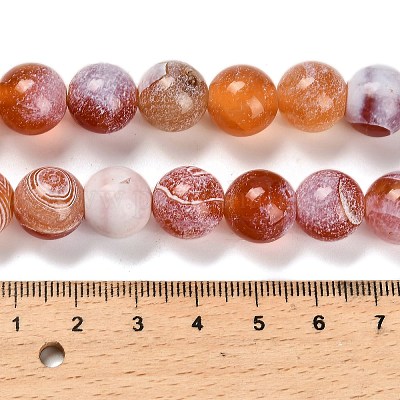 Окрашенные естественный агат бисер пряди G-G203-10K-12mm-1