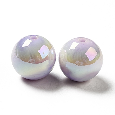 УФ-покрытие непрозрачные радужные переливающиеся акриловые бусины MACR-D063-01B-04-1