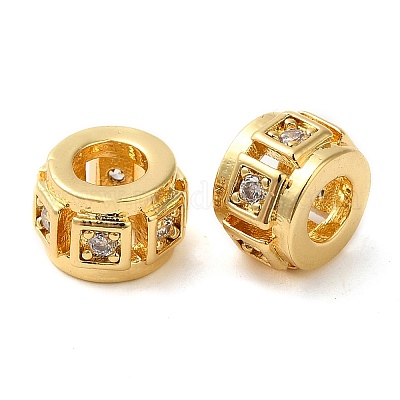 Стойки обшивки латунь кубического циркония бусы KK-Z033-24G-1