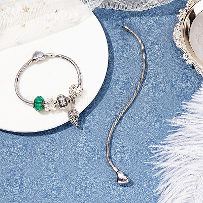 Изготовление браслетов из цепей европейского стиля из нержавеющей стали 304 MAK-UN0001-16P-1