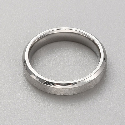 Простое кольцо из нержавеющей стали для женщин RJEW-WH0015-06A-1