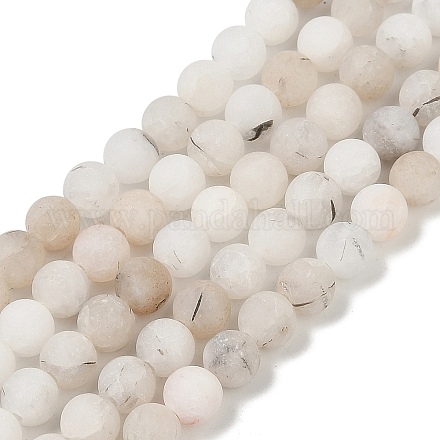 Нити бусин из натурального рутилированного кварца G-T106-326-1