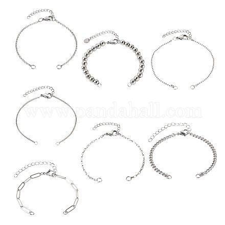 7 шт. 7 стиля из нержавеющей стали для самостоятельного изготовления браслета AJEW-TA00031-1