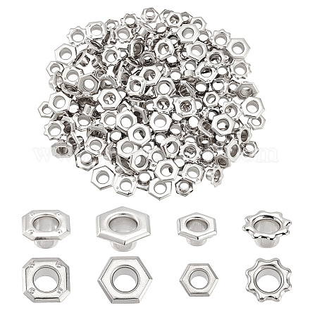 160 шт. 4 стиля латунных люверсов для обуви&nbsp;FIND-PH0020-27-1