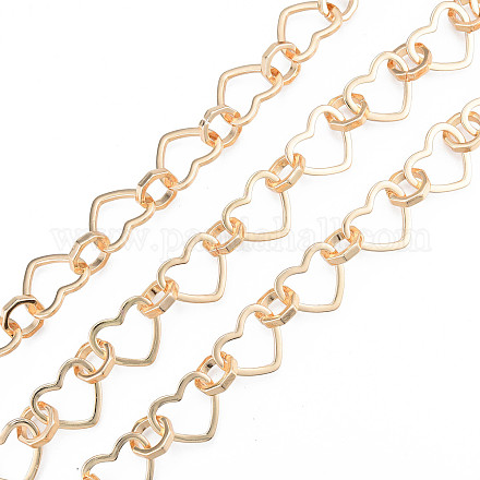 Латунное сердце с восьмиугольными звеньями CHC-N021-10LG-1