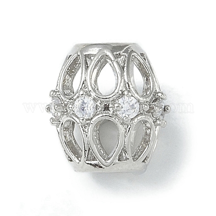 Покрытие стойки латунь микропаве прозрачные кубические циркониевые бусины KK-A220-13P-1