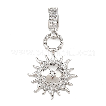 Латунные микро проложить кубического циркония подвески KK-H518-01A-P-1