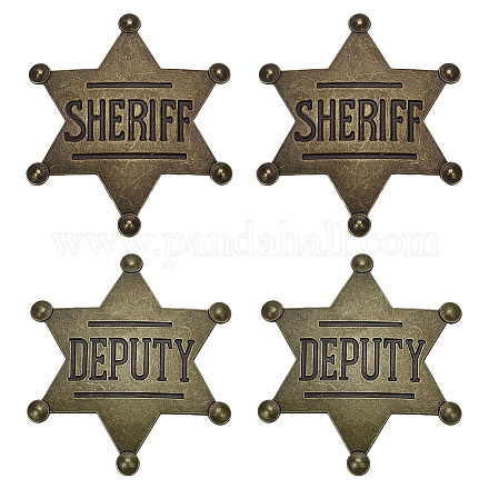 4 шт. 2-х цветные броши из сплава в тибетском стиле JEWB-FG0001-24-1