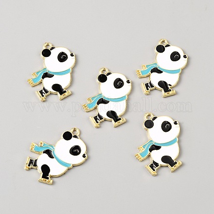 Подвески из эмалевого сплава «панда» FIND-CJC0437-053G-1