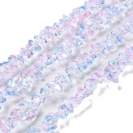 С напылением окрашенные прозрачные стеклянные бусинки GLAA-P060-01A-16-1