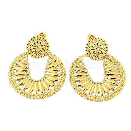 Серьги-гвоздики из нержавеющей стали 304 EJEW-M233-10G-1