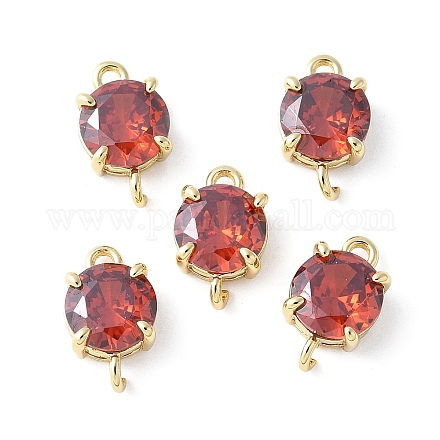 Шармы-соединители из латуни с паве из кубического циркония KK-F892-53G-09-1